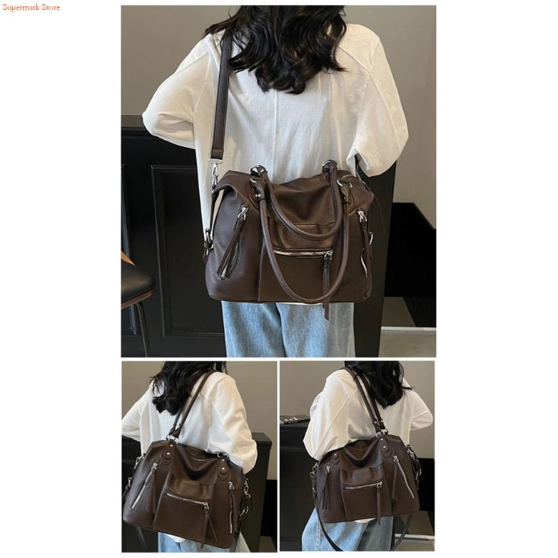 Leather Work Duffle Bag - Q5WE Tas Ketiak Serbaguna Tas Tangan