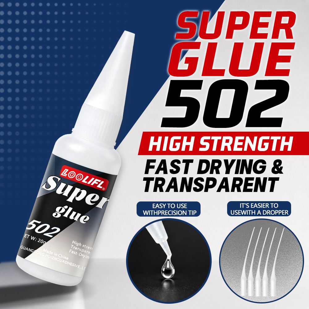 For Leather Work - Loolifl-502-20Ml Perekat Cyanoacrylate Transparan Instan dengan