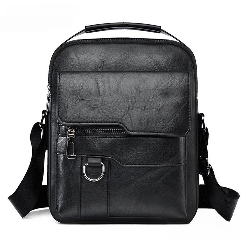 Leather Work Bag Laptop - Tas Selempang Pria Gaya Korea Modis,