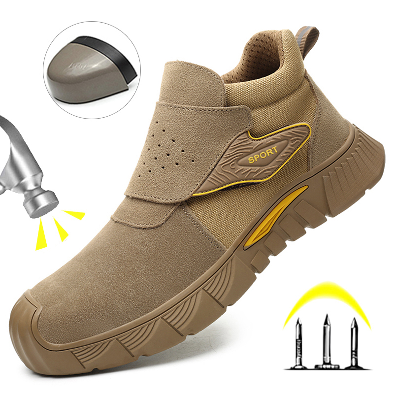 Leather Work Hat - Sepatu Keselamatan Kerja Pria Berkualitas Terbaik,