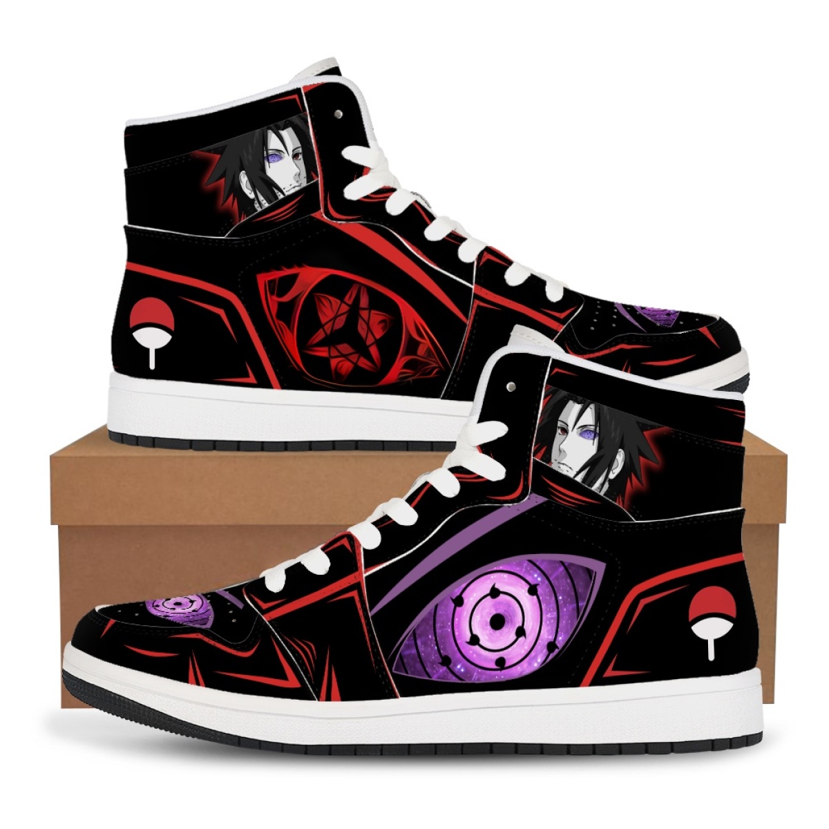 Leather Work Hat - Sepatu High-Tops Anime Naruto Sepatu Kasual