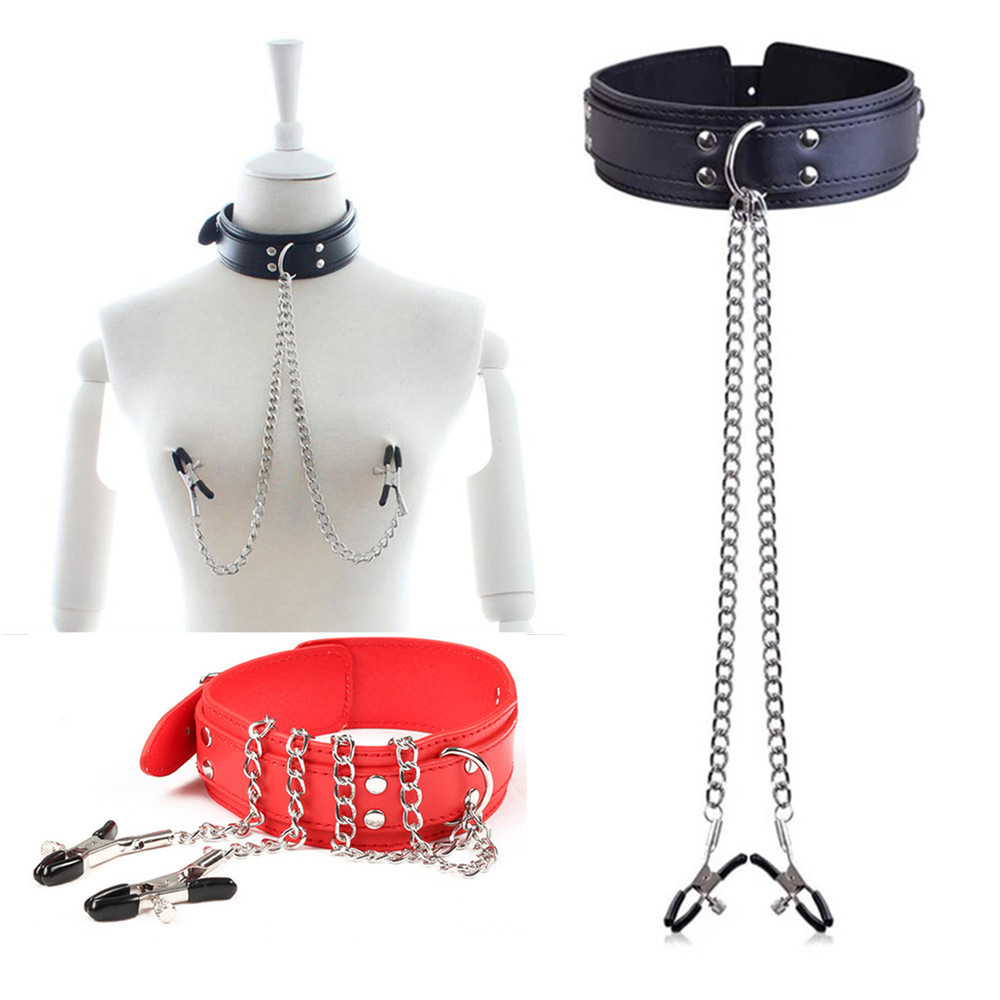 Leatherwork Clamp - BDSM peralatan pengekang Bondage rantai logam