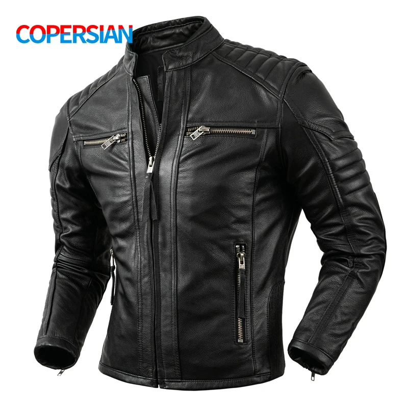 Mantel kulit motor, jaket kuli - Leather Work Jacket ulasan dan harga