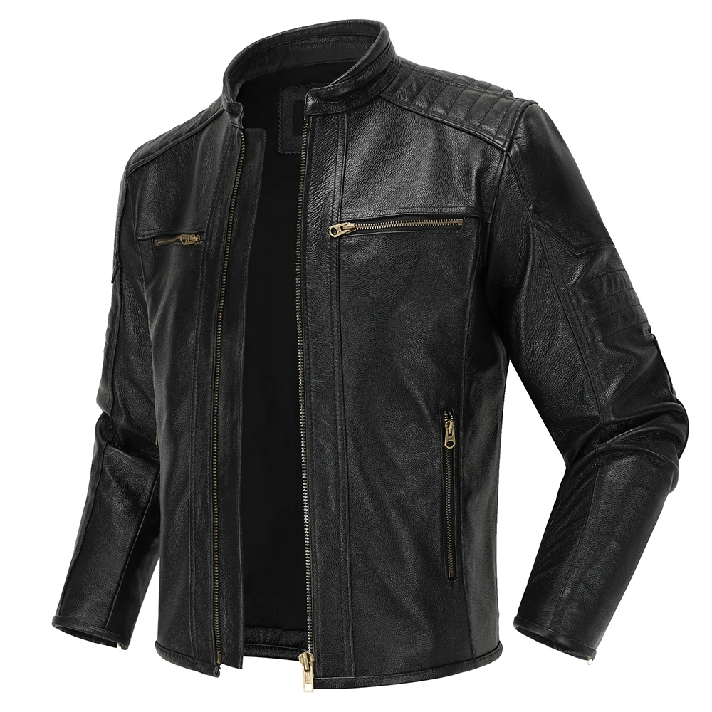 Mantel kulit motor, jaket kuli - Leather Work Jacket ulasan dan harga