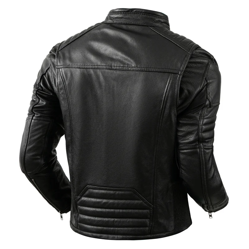 Mantel kulit motor, jaket kuli - Leather Work Jacket ulasan dan harga