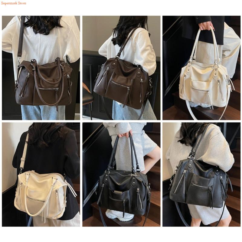 Q5WE Tas Ketiak Serbaguna Tas  - Leather Work Duffle Bag ulasan dan harga