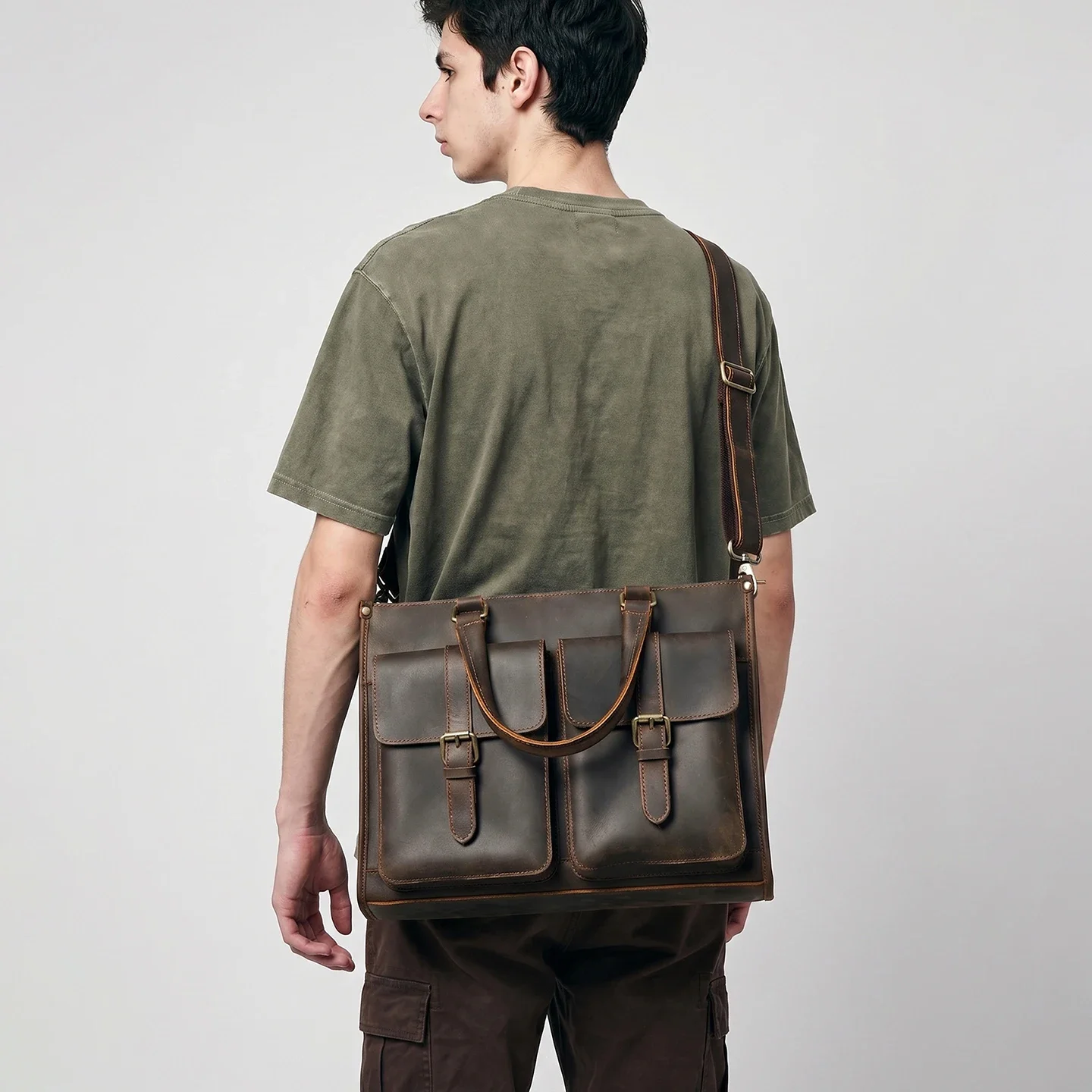 Tas Selempang Kulit Asli Vinta - Leather Work Bag Laptop ulasan dan harga