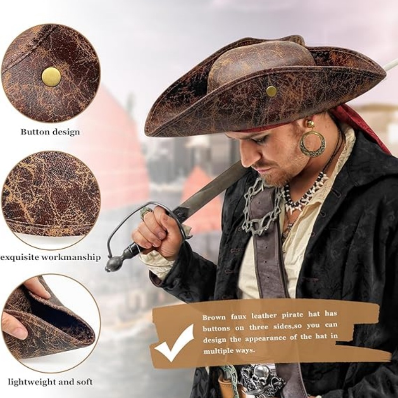 Topi Bajak Laut Kulit Imitasi  - Leather Work Hat ulasan dan harga