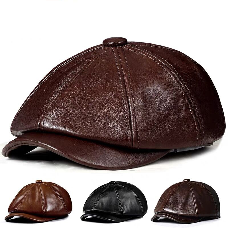 Topi kulit asli untuk pria, to - Leather Work Hat ulasan dan harga