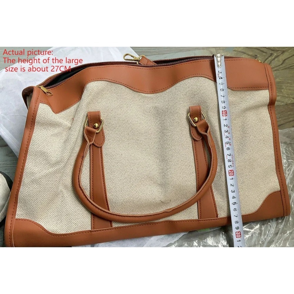 Tas Tote Kanvas & Kulit PU Vin - Leather Work Duffle Bag ulasan dan harga