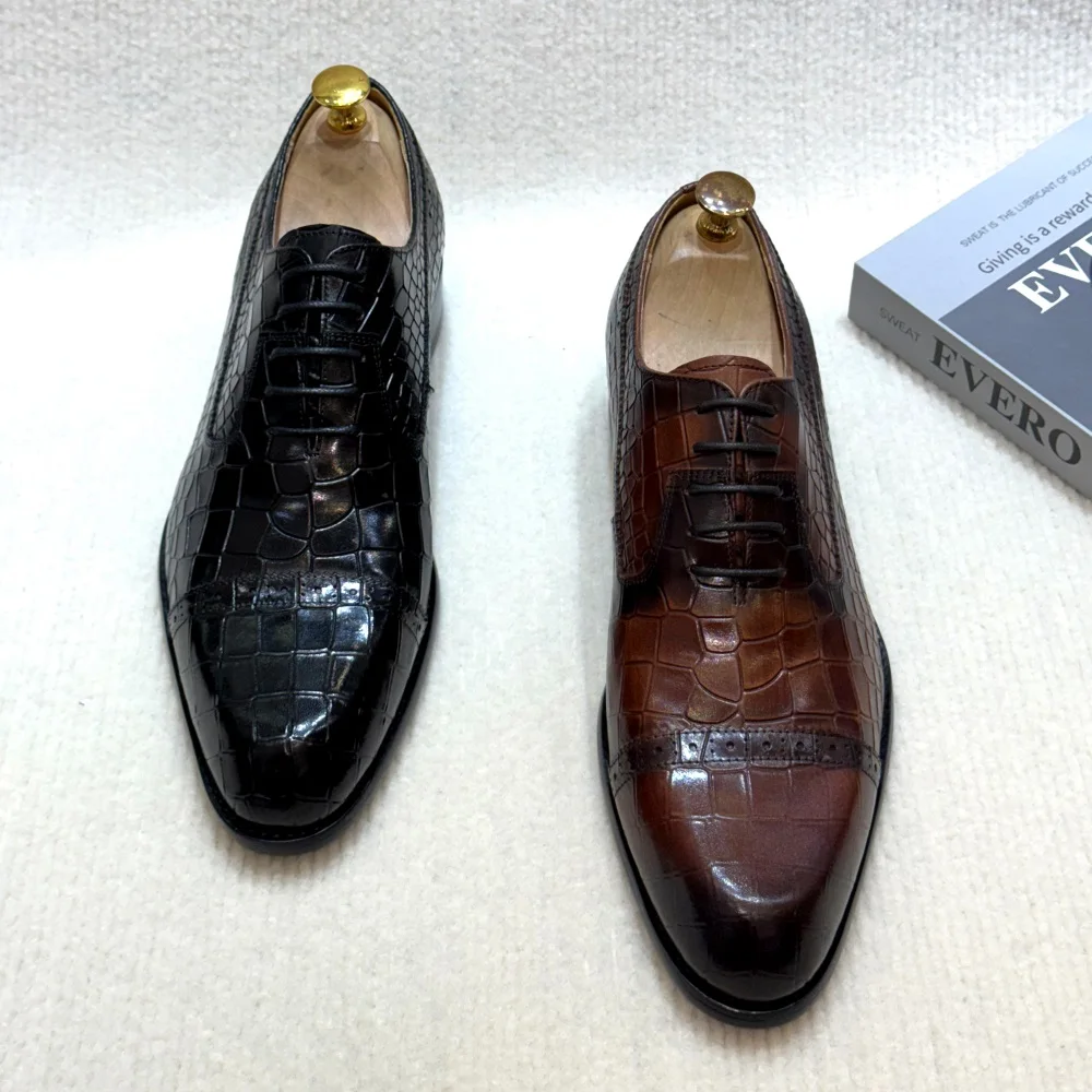 Sepatu Gaun Kulit Asli Pria Bu - Leather Work Hat ulasan dan harga
