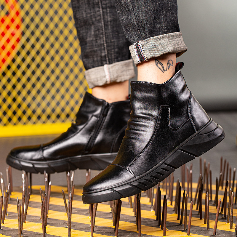 Sepatu bot keamanan kerja pria - Leather Work Hat ulasan dan harga