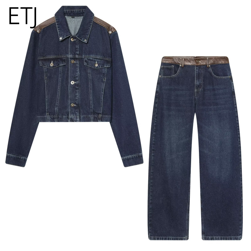 Set Jaket & Celana Jeans Wanit - Leather Work Jacket ulasan dan harga