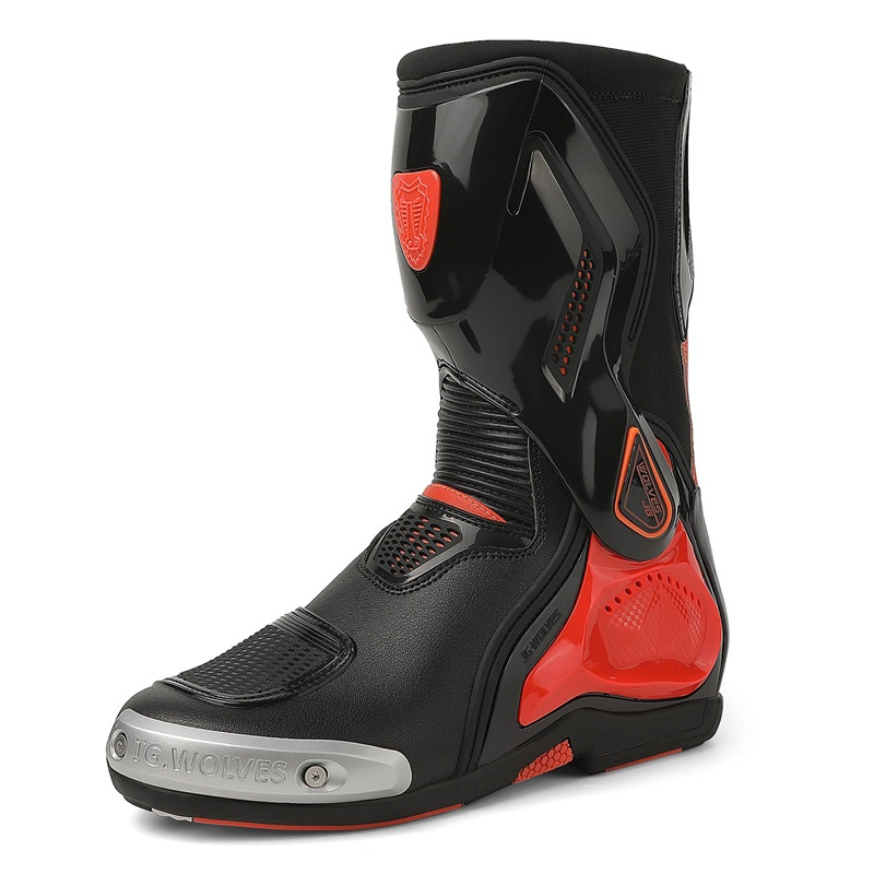 Sepatu Bot Motor Pria High Top - Leatherwork Clamp ulasan dan harga