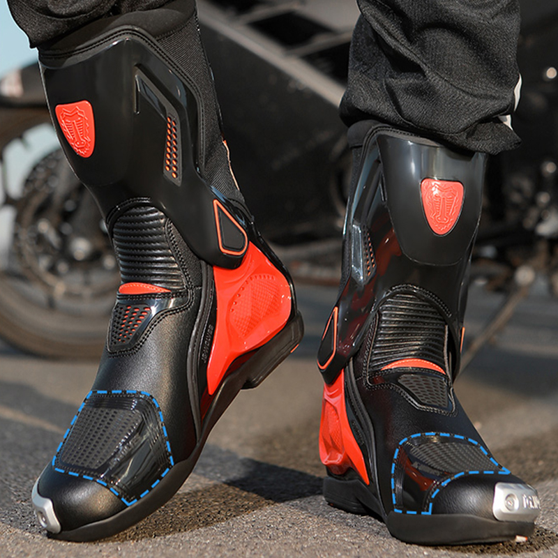 Sepatu Bot Motor Pria High Top - Leatherwork Clamp ulasan dan harga