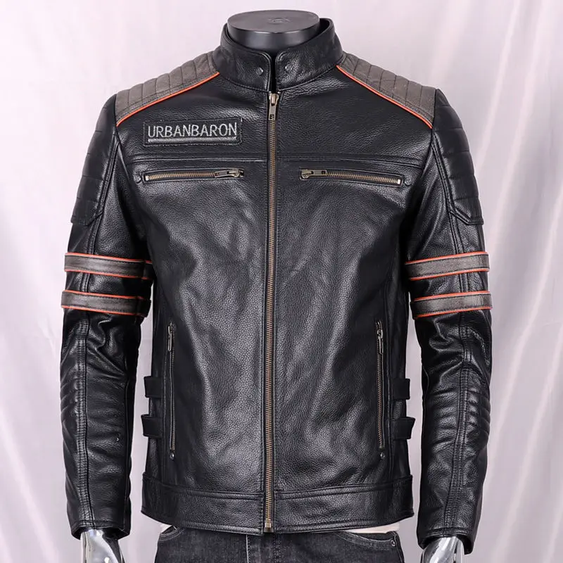 Jaket kulit asli untuk pria ke - Leather Work Jacket ulasan dan harga