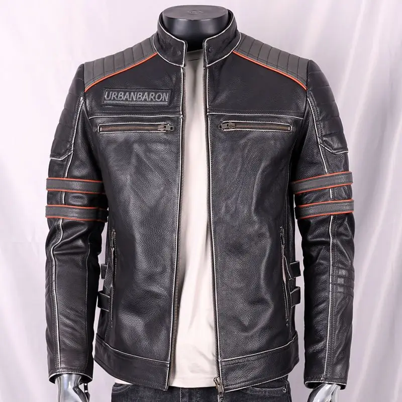 Jaket kulit asli untuk pria ke - Leather Work Jacket ulasan dan harga