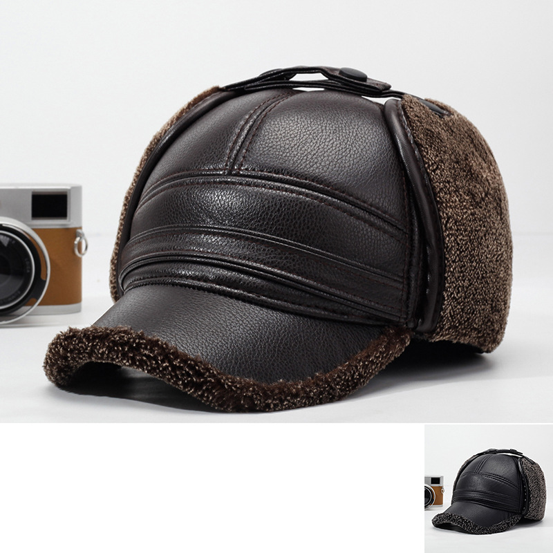 Topi Kulit PU Musim Dingin 202 - Leather Work Hat ulasan dan harga