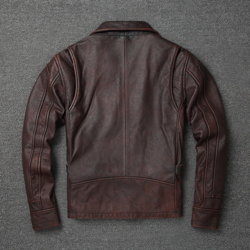2025 gaya Retro 100% lapisan a - Leather Work Jacket ulasan dan harga