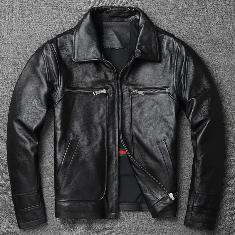 2025 gaya Retro 100% lapisan a - Leather Work Jacket ulasan dan harga