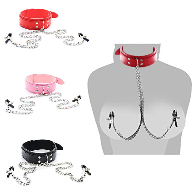 BDSM Fetish Kerah Puting Susu  - Leatherwork Clamp ulasan dan harga