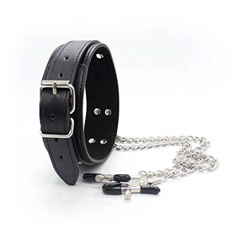 BDSM Fetish Kerah Puting Susu  - Leatherwork Clamp ulasan dan harga