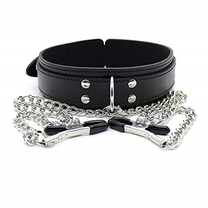 BDSM Fetish Kerah Puting Susu  - Leatherwork Clamp ulasan dan harga